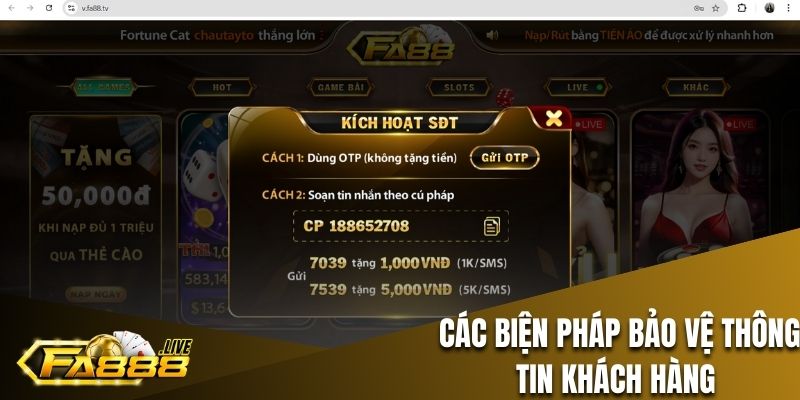 Biện pháp giúp nhà cái FA88 bảo vệ thông tin cho người dùng